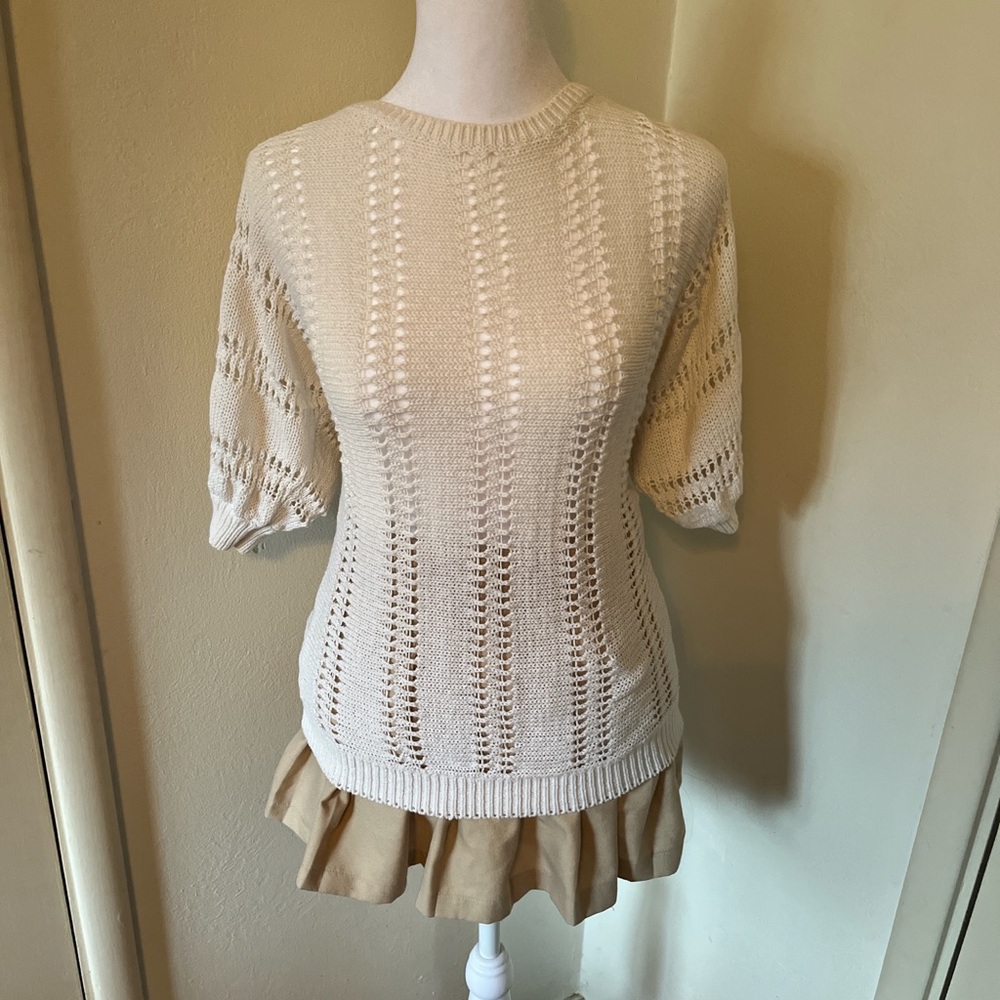 Express White Knit Sweater